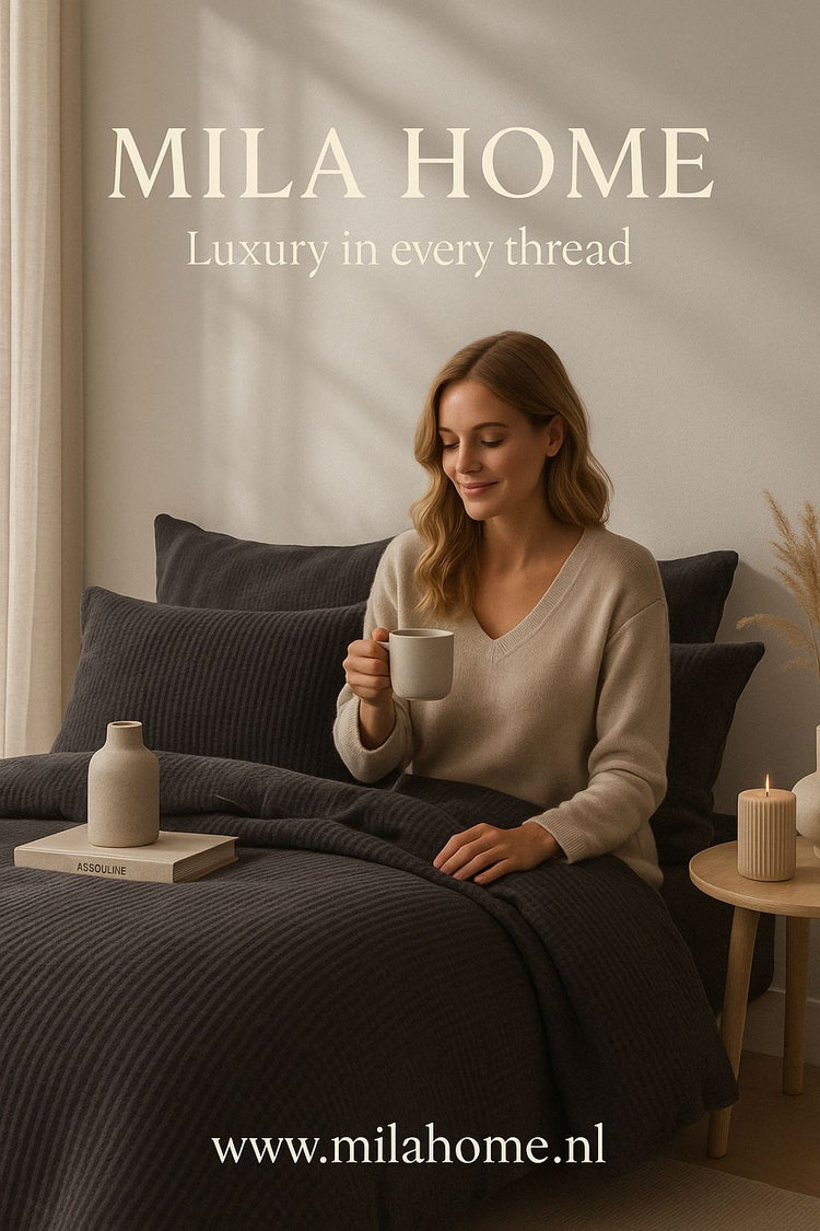 Luxury Waffle Textured Bedspread & Bedlinens – 100% Pure Cotton | Mila Home