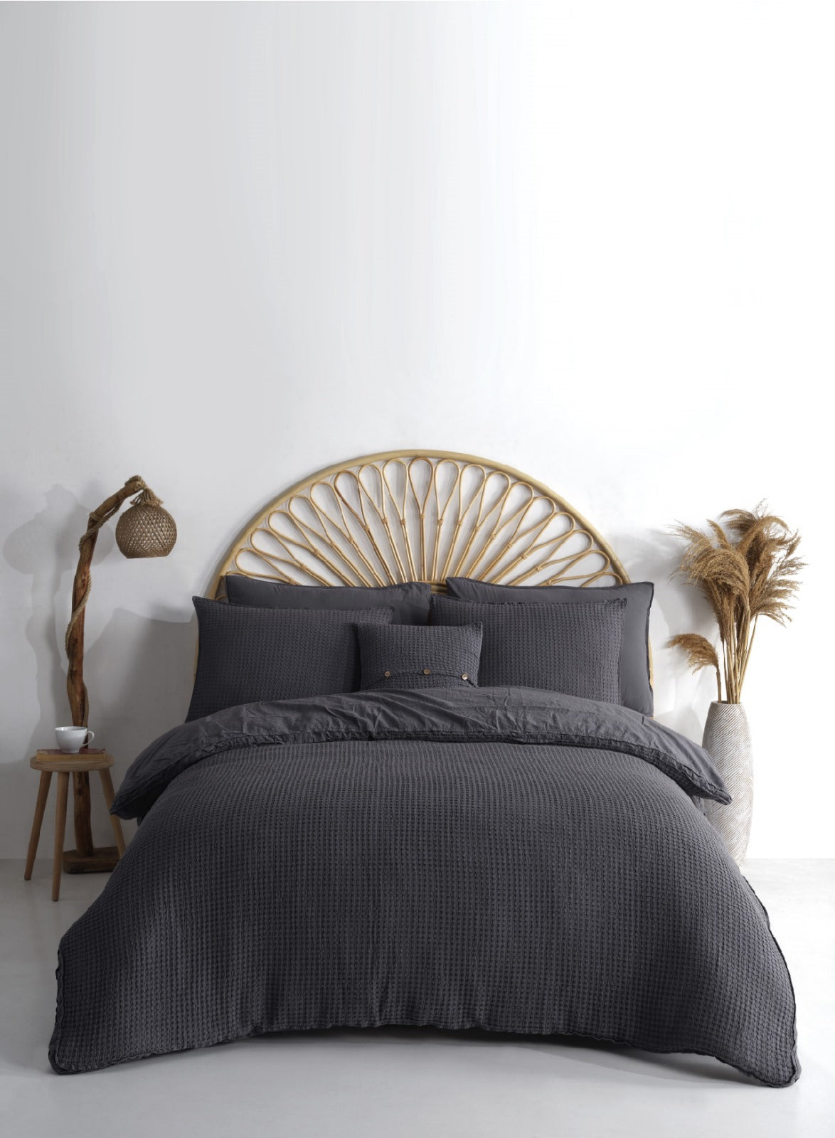 Luxury Waffle Textured Bedspread – 100% Cotton, Serene Hues | Mila Home