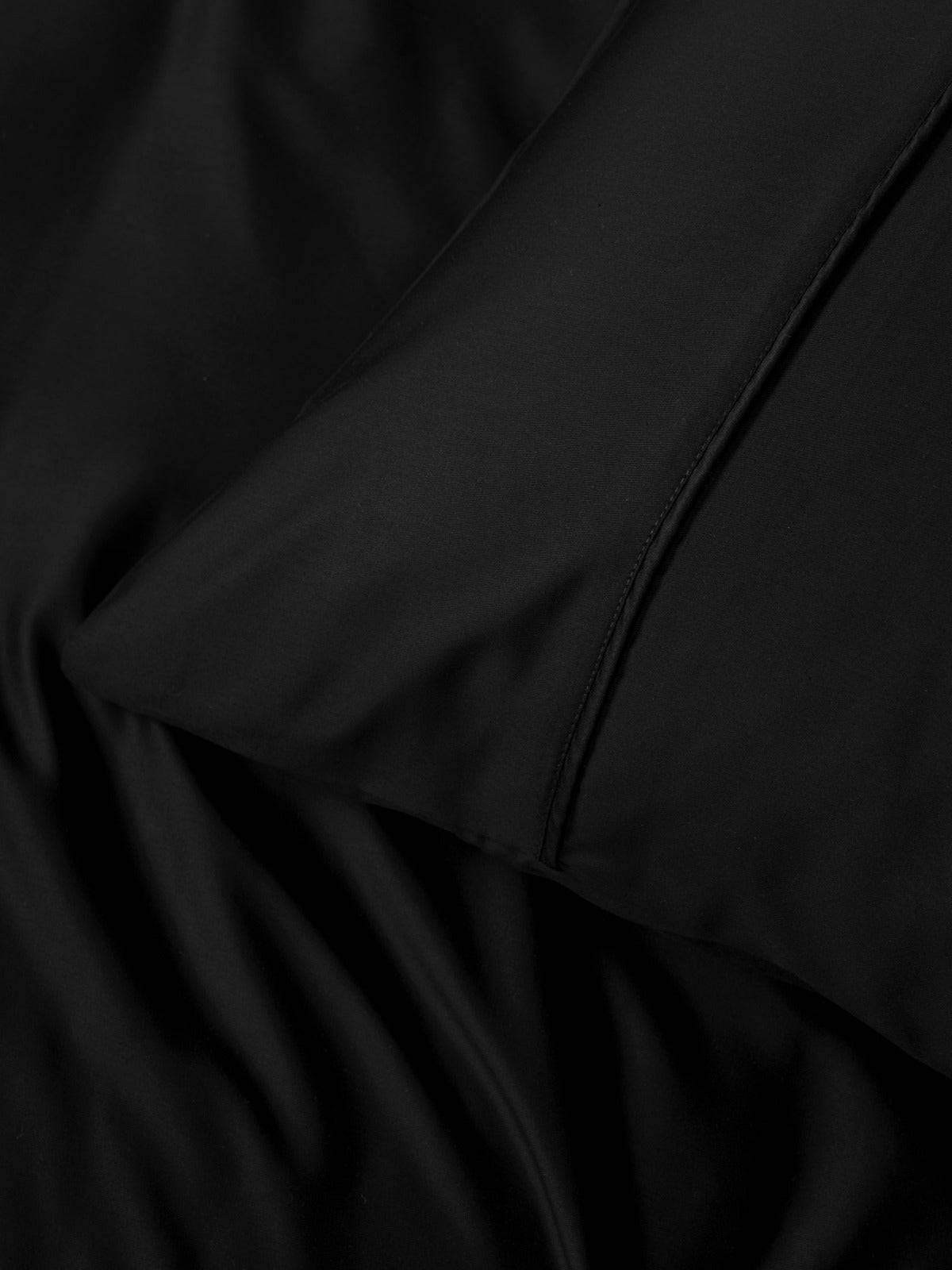 Timeless Collection Duvet Cover Set – Silk Black | OEKO-TEX® Certified | 100% Cotton Ranforce – 144 TC