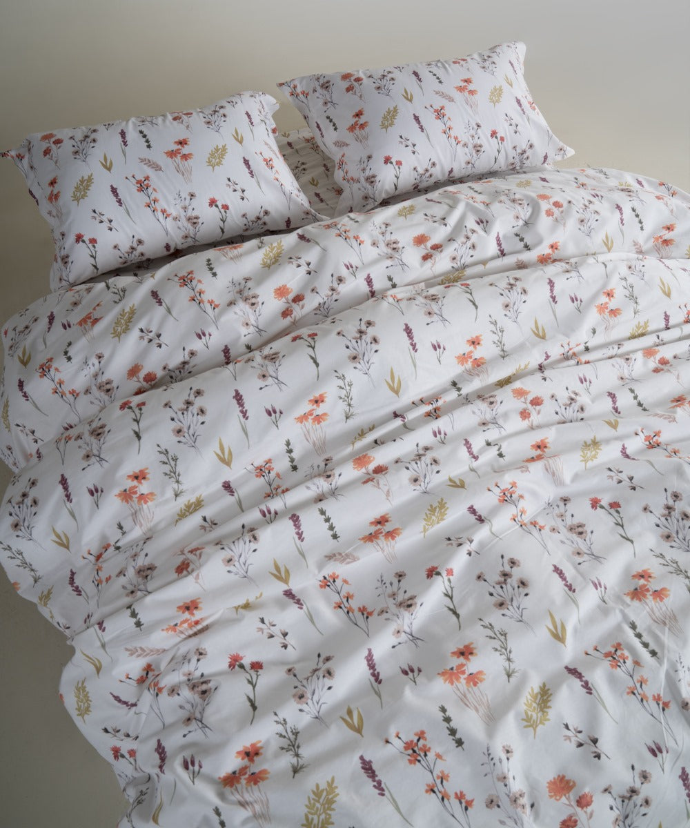 Floral Dance Bedding Set | OEKO-TEX® Certified Pure Cotton Duvet Set – 144 TC