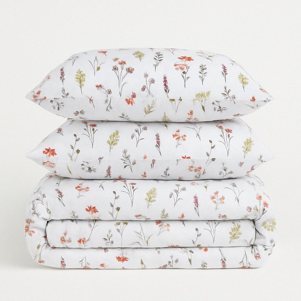 Floral Dance Bedding Set | OEKO-TEX® Certified Pure Cotton Duvet Set – 144 TC