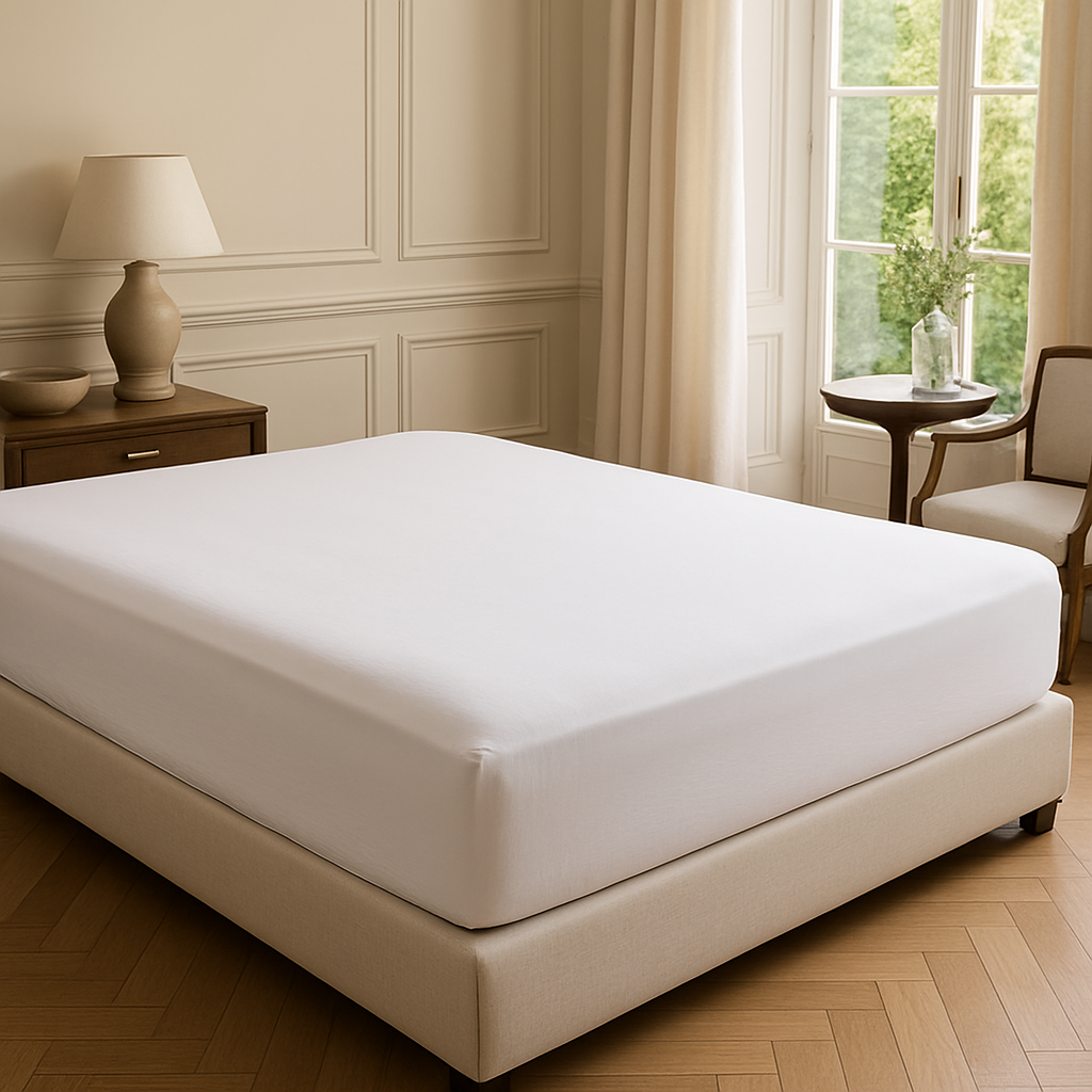 Fitted Sheet – 100% Ranforce Cotton, OEKO-TEX® Certified, 144 TC – White