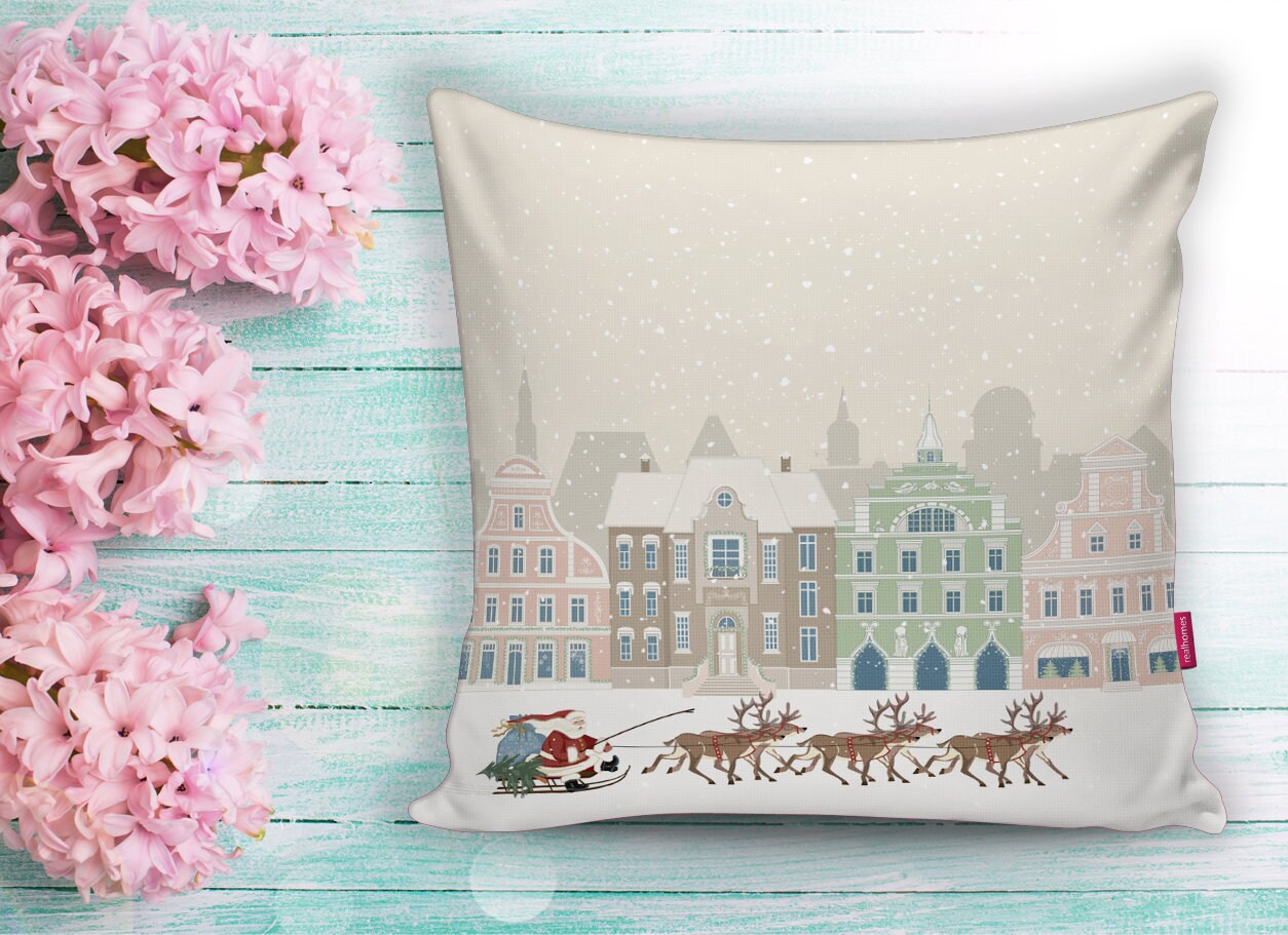 Christmas Decor 2 Pieces 18x18 inc 45x45 cm Modern Deer Throw Pillow Covers Set of 2 18x18 Designer Pillows Decorative Pillows Cushion Cover
