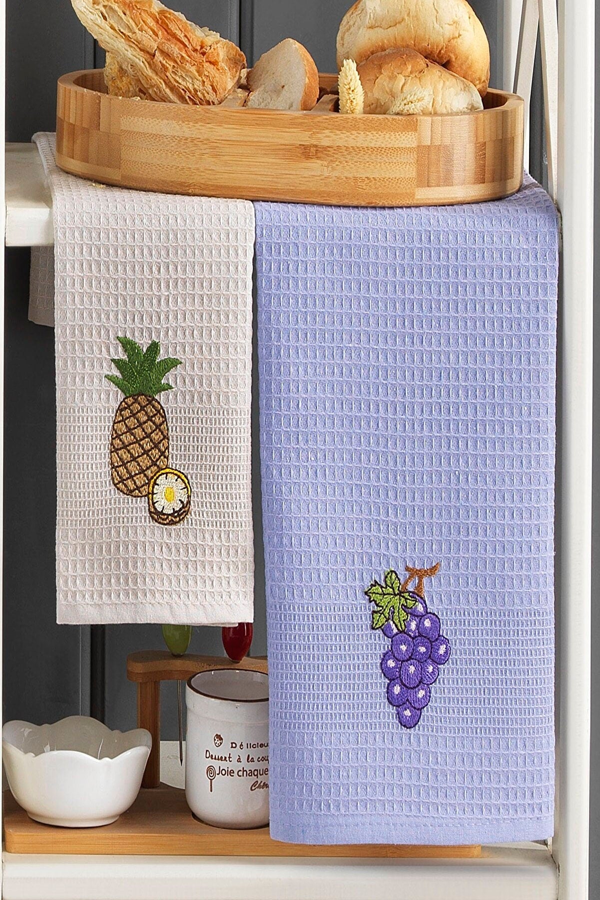Luxury Kitchen Towels Set Of 8 Pieces - Dish Towel Set - Tea Towel/Polishing Cloth/Glass Cloth - Kitchen Tea Dish Towel Set - 100% Cotton