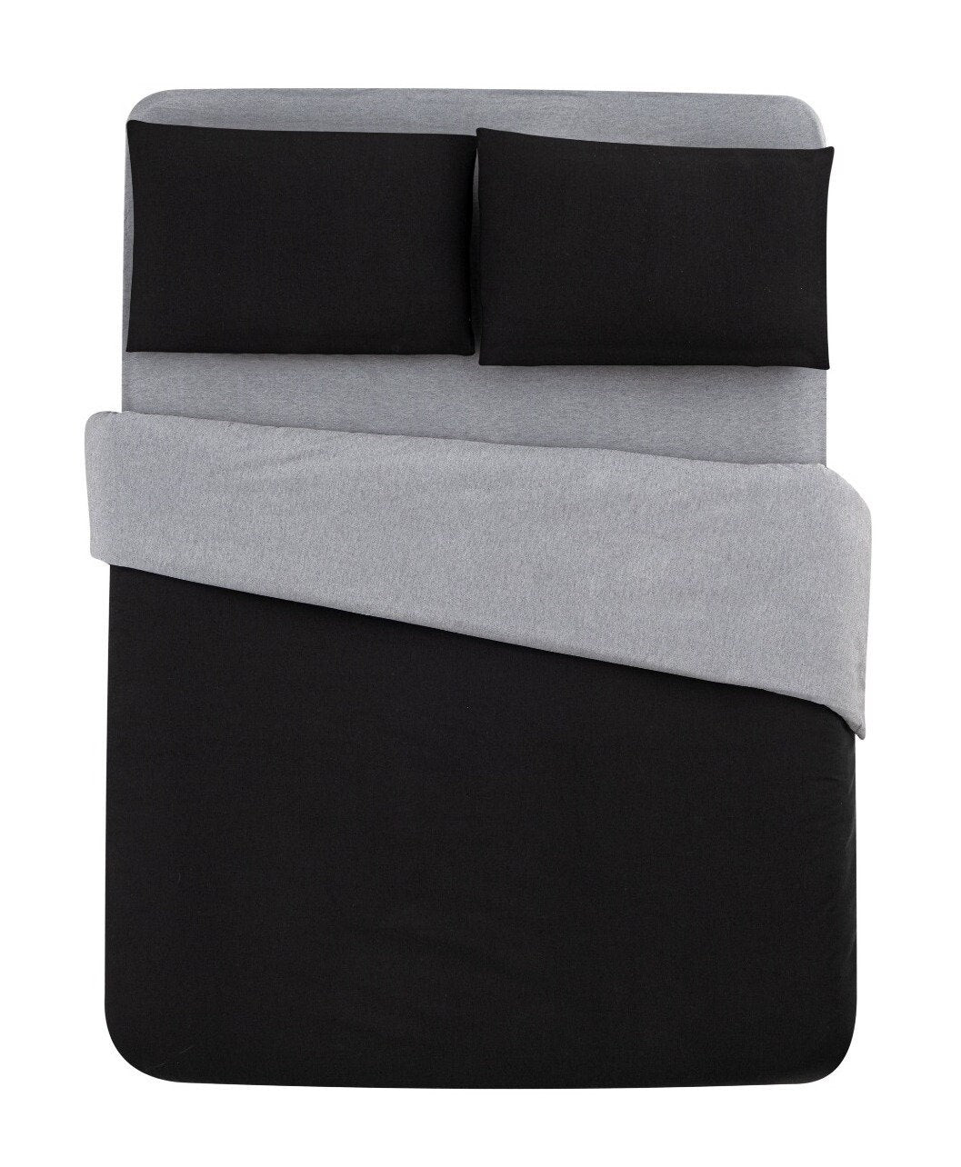 Black and Gray Modern Minimalist Bedding Set with Fitted Sheet - Sleek Bedroom Decor, Soft Fabric, Stylish Design Cotton Bedlinen Set