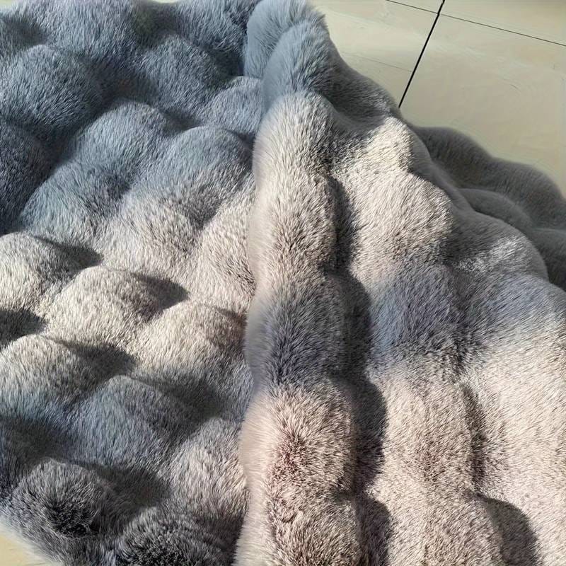Modern Round Luxury Plush Soft Area Rug - Bubble Rug Fleece - Elegant Faux Rabbit Fur Softest Carpet for All Rooms | Best Seller | Washable