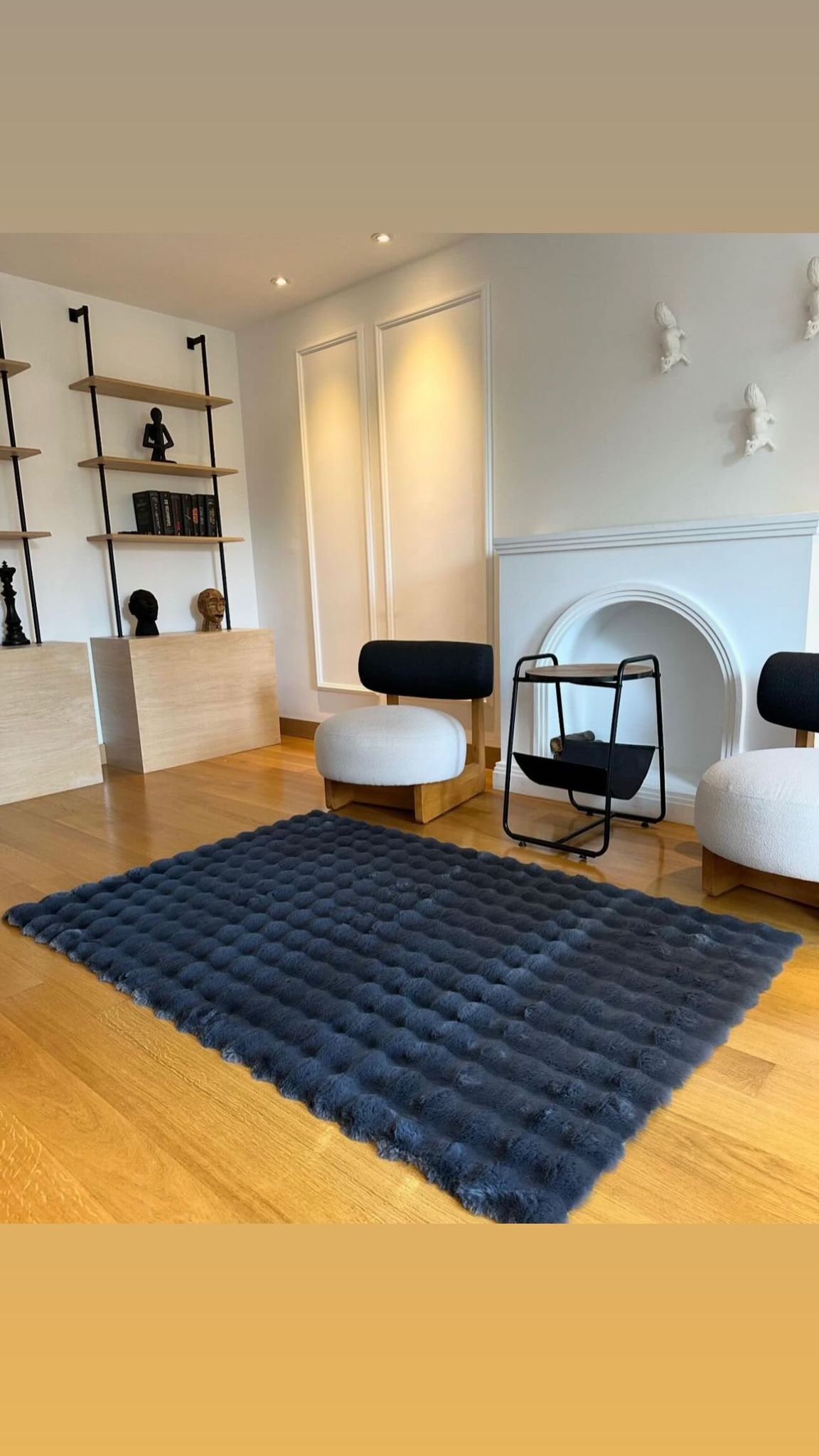 Gray Luxury Plush Soft Area Rug - Bubble Rug Fleece - Elegant Faux Rabbit Fur Design, Softest Carpet for All Rooms | Best Seller | Washable