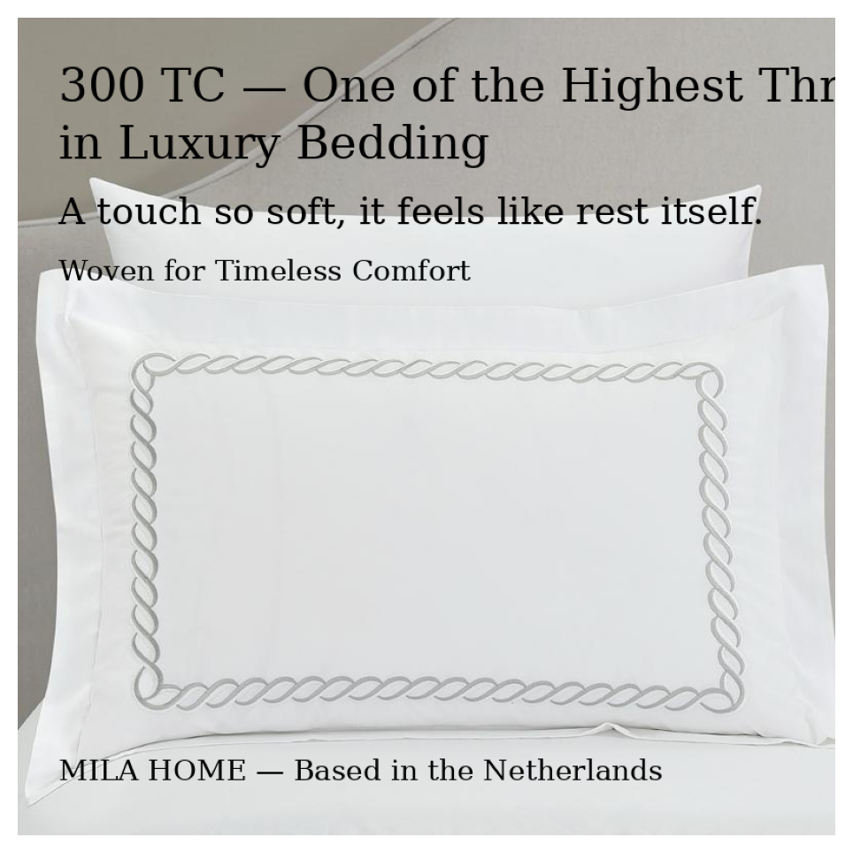 Hotel Collection – Eden Edition | Luxury White Bedding Set with Rope Embroidery – 300 Thread Count Premium Cotton – 6-Piece Timeless Duvet Cover Set