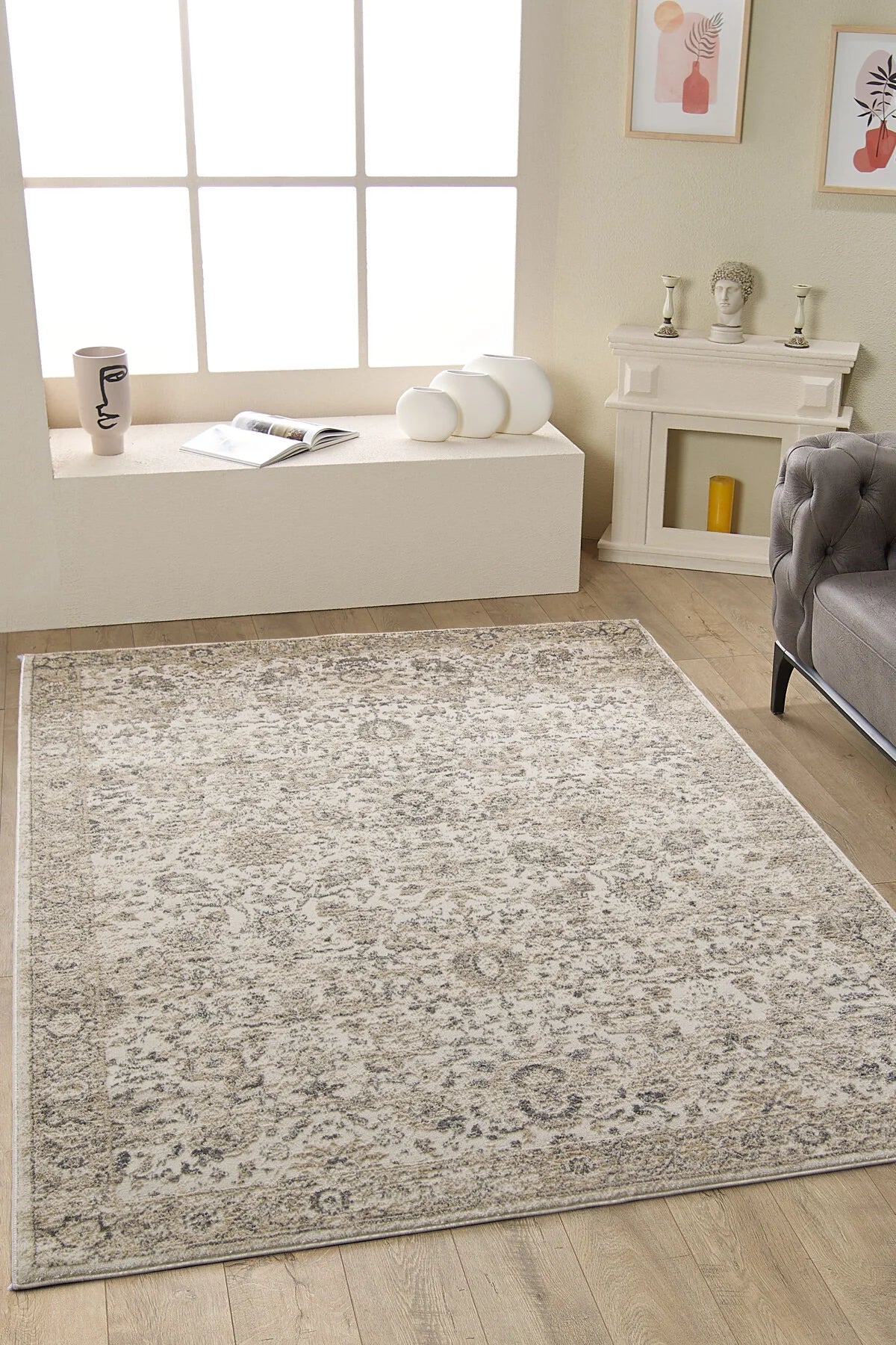 Vintage Cream Rug , 30mm Thick Pile, 2500 gr/m² Premium Carpet