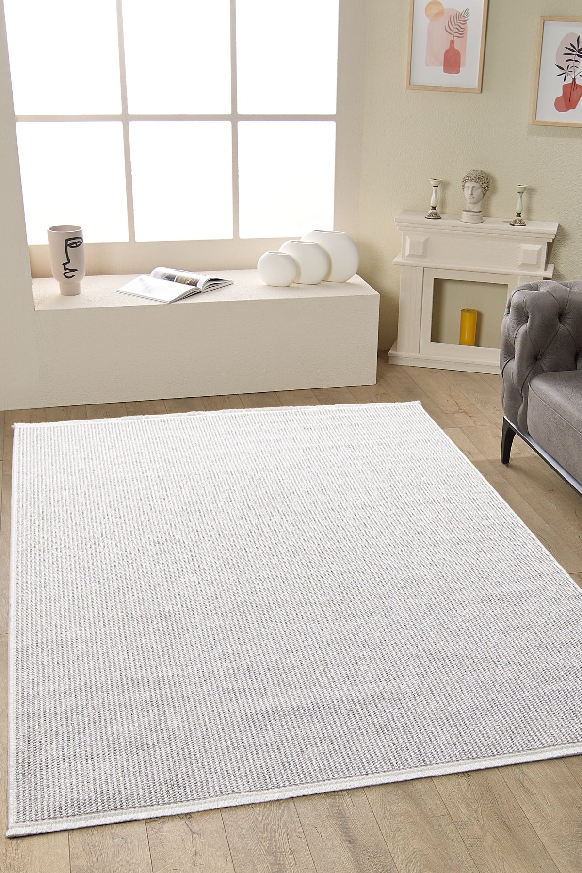 Cream Rug , 30mm Thick Pile, 2500 gr/m² Premium Carpet