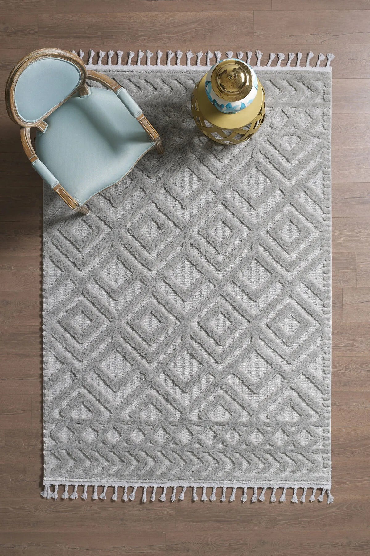 Grey Extra Soft Plush Area Rug – 30mm Thick Pile, 2500 gr/m² Premium Carpet