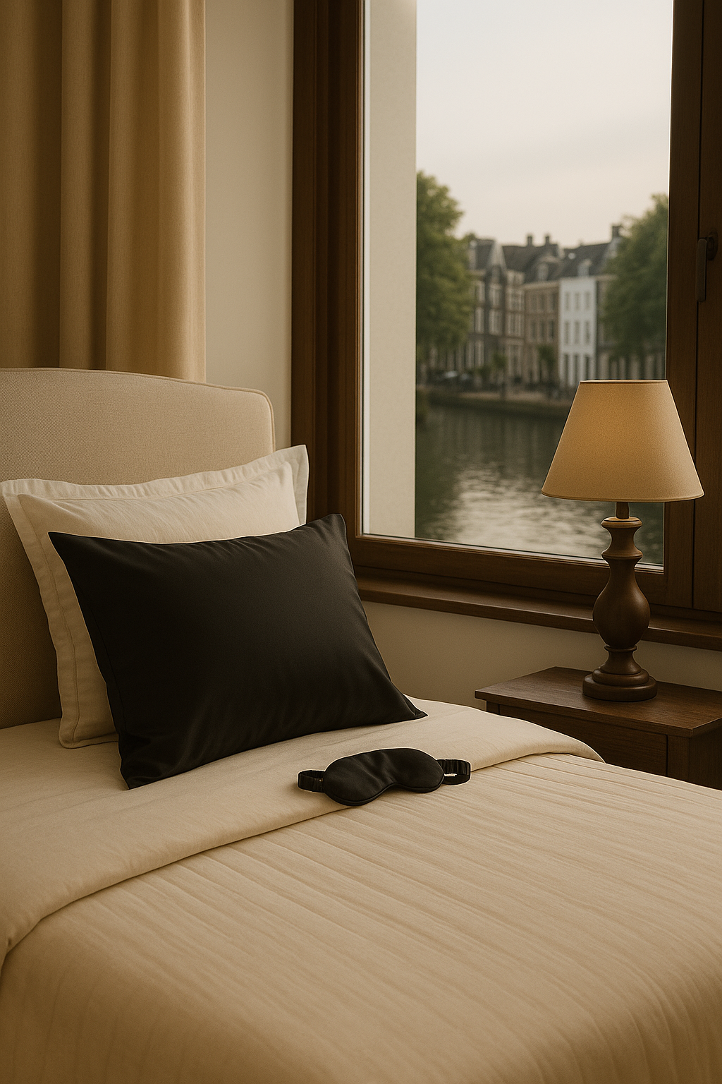 Black 100% Mulberry Silk Pillow Cover – 60x70 cm | Hypoallergenic & OEKO-TEX® Certified Luxury