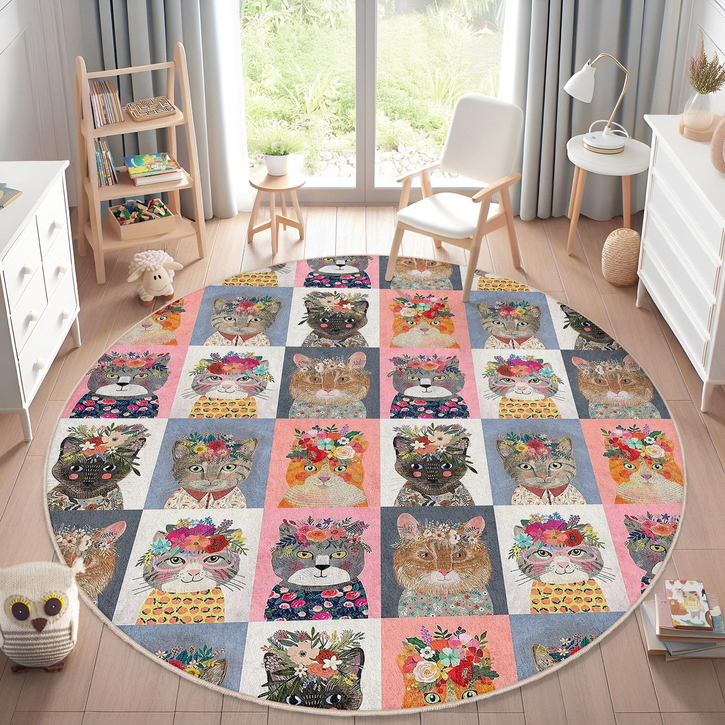 Soft Safe Child Rugs with Anti-Slip Backing – OEKO-TEX Certified Nursery and Children Room Rug with Pets Design