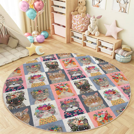 Soft Safe Child Rugs with Anti-Slip Backing – OEKO-TEX Certified Nursery and Children Room Rug with Pets Design