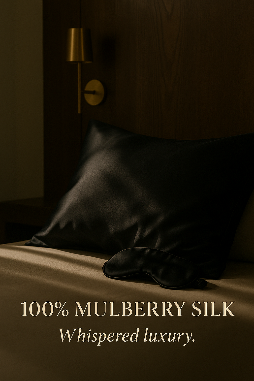 Black 100% Mulberry Silk Pillow Cover – 60x70 cm | Hypoallergenic & OEKO-TEX® Certified Luxury