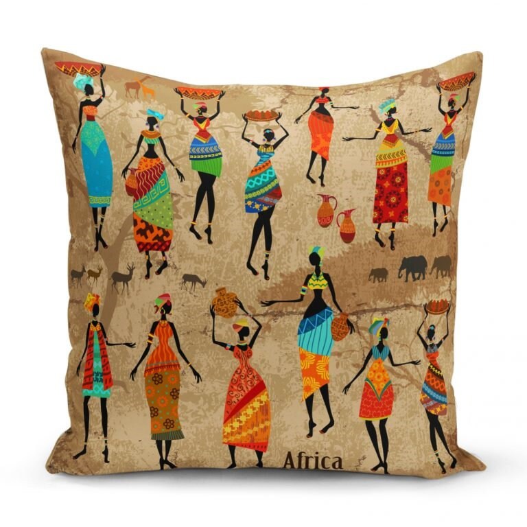 Afro Woman SVG Decorative Pillow Set of 3, Black Woman SVG Pillow Cover, Sorority Svg, Black and Educated Svg, Fashion Svg, Black Girl Svg