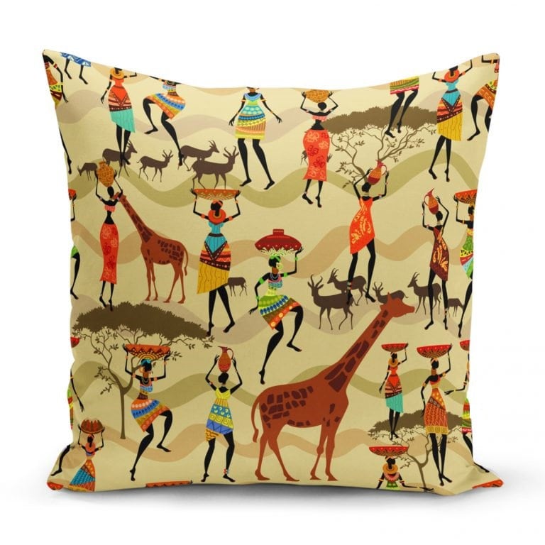 Afro Woman SVG Decorative Pillow Set of 3, Black Woman SVG Pillow Cover, Sorority Svg, Black and Educated Svg, Fashion Svg, Black Girl Svg
