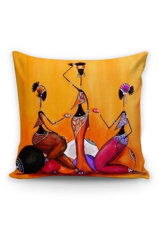 Afro Woman SVG Decorative Pillow Set of 3, Black Woman SVG Pillow Cover, Sorority Svg, Black and Educated Svg, Fashion Svg, Black Girl Svg