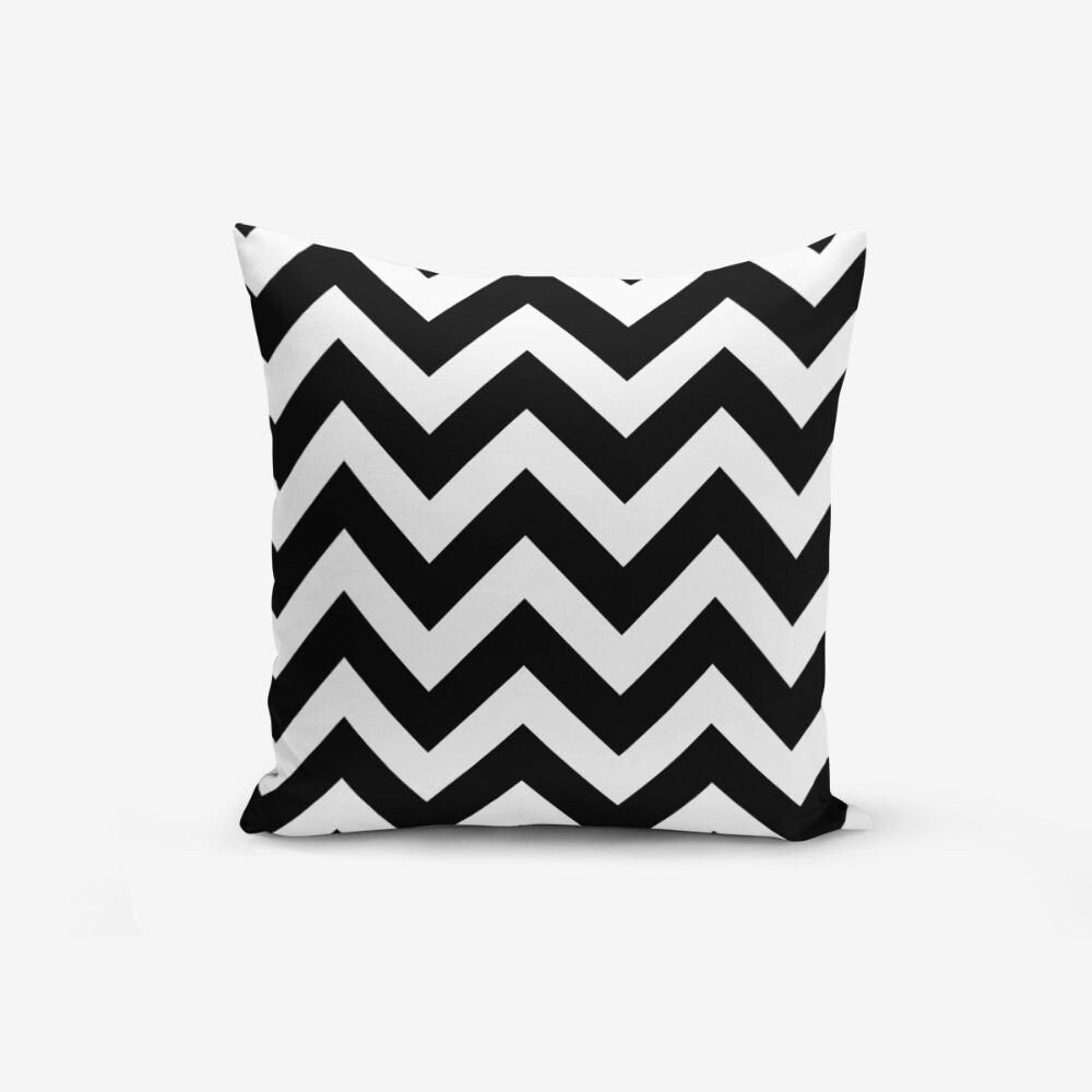 Black and White Throw Pillow Covers Modern Zig Zag Geometric Throw Pillowcase Ogea Cushion Covers Set of 4 Pieces Pillow Covers 18x18 inch