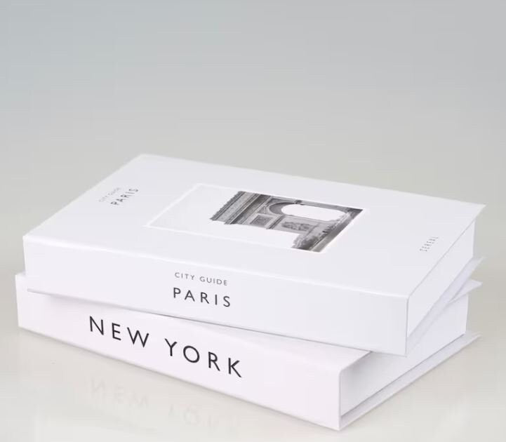 2 Decorative Book Box set | storage box | table decor book | decorative book | book box | designer book box | coffetable | Paris New York |