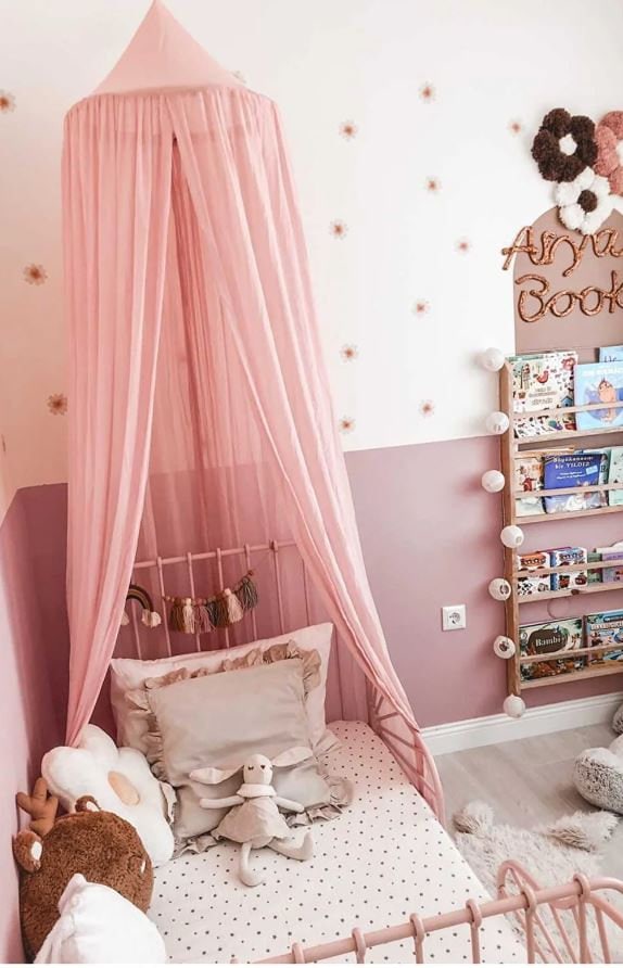 Pink Canopy,Bed Canopy,Bed Baldachin,Montessori Bed, Canopy Bed Curtains,Children's Mosquito Net,indigo Mosquito Net,French Quality Linen
