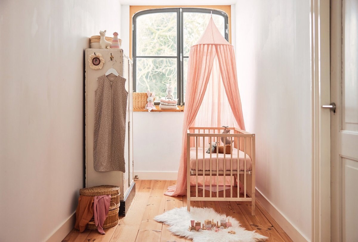 Pink Canopy,Bed Canopy,Bed Baldachin,Montessori Bed, Canopy Bed Curtains,Children's Mosquito Net,indigo Mosquito Net,French Quality Linen