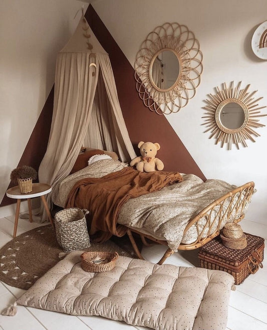 Beige Canopy,Bed Canopy,Bed Baldachin,Montessori Bed, Canopy Bed Curtains,Children's Mosquito Net,indigo Mosquito Net,French Quality Linen