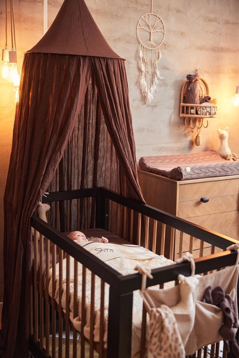 Dark Brown Canopy,Bed Canopy,Bed Baldachin,Montessori Bed, Canopy Bed Curtains,Children's Mosquito Net,indigo Mosquito Net,French Linen