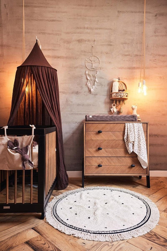 Dark Brown Canopy,Bed Canopy,Bed Baldachin,Montessori Bed, Canopy Bed Curtains,Children's Mosquito Net,indigo Mosquito Net,French Linen