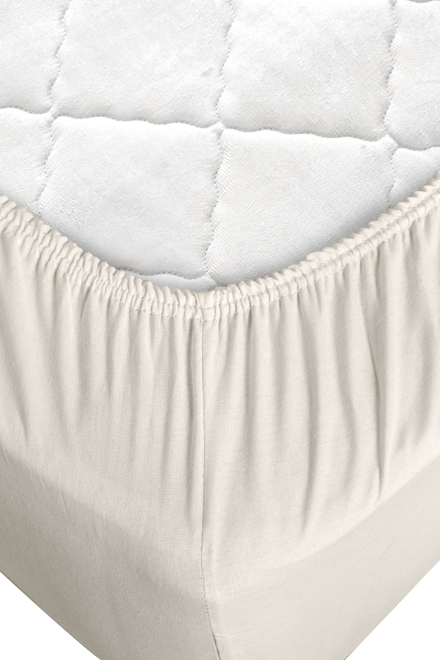 Yellow and Cream Modern Minimalist Bedding Set with Fitted Sheet - Sleek Bedroom Decor, Soft Fabric, Stylish Design Cotton Bedlinen Set