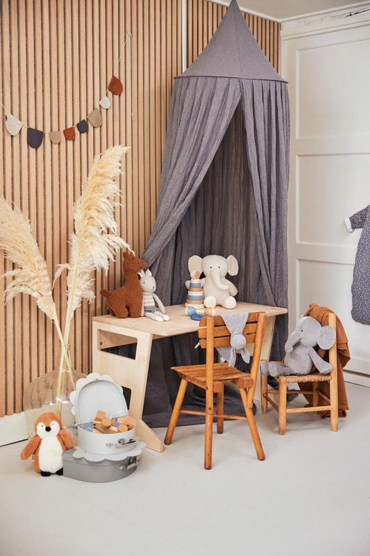Gray Canopy,Bed Canopy,Bed Baldachin,Montessori Bed, Canopy Bed Curtains,Children's Mosquito Net,indigo Mosquito Net,French Quality Linen