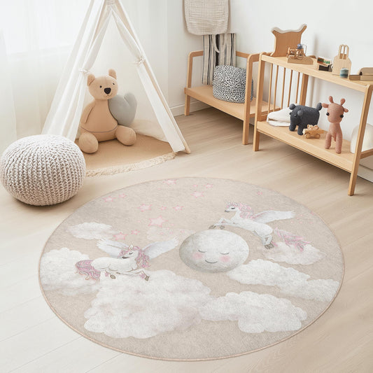 Dreamy Unicorn Kids Rug: Magical Nursery Play Mat