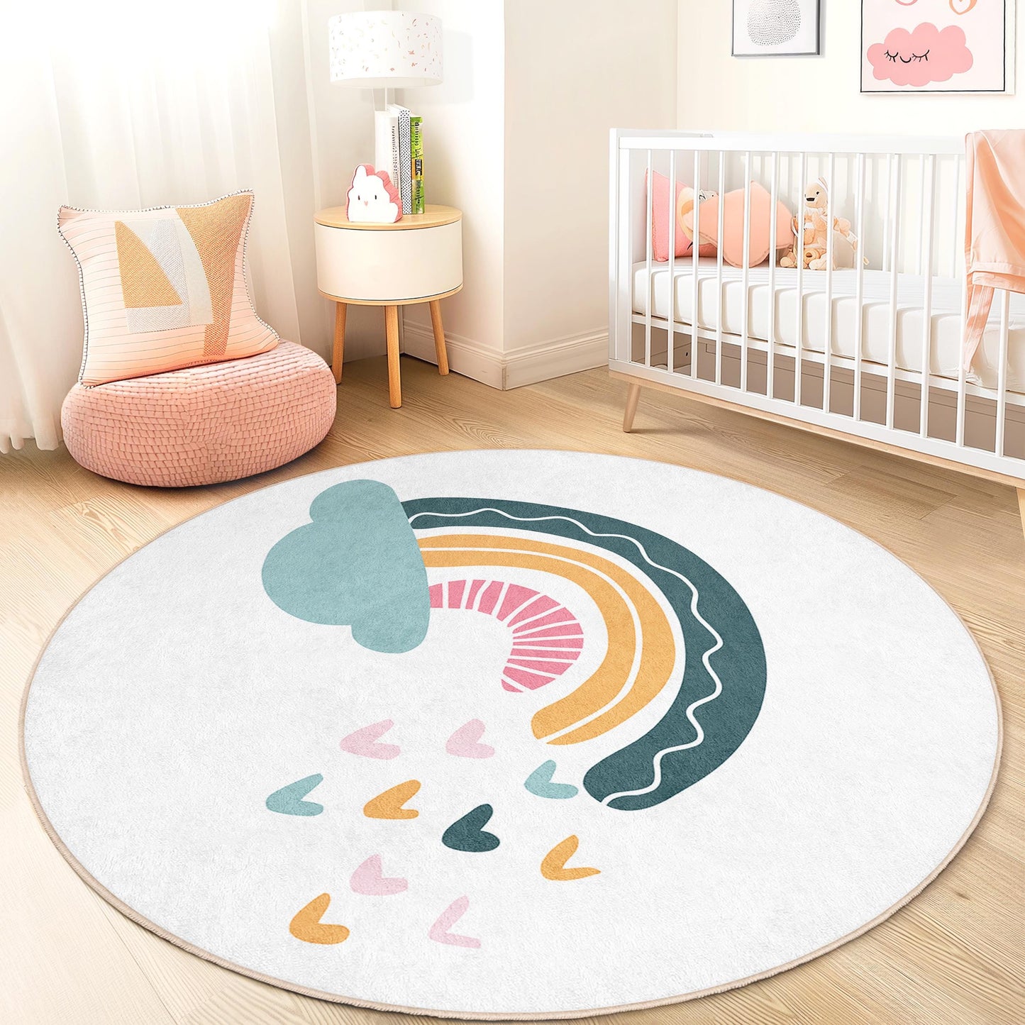 Rainbow Kids Rug: Soft Play Mat, Playful Nursery Decor