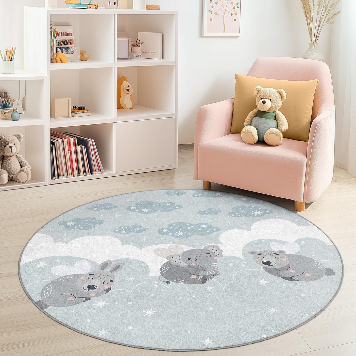 Animal Cloud Kids Rug: Soft Nursery Play Mat