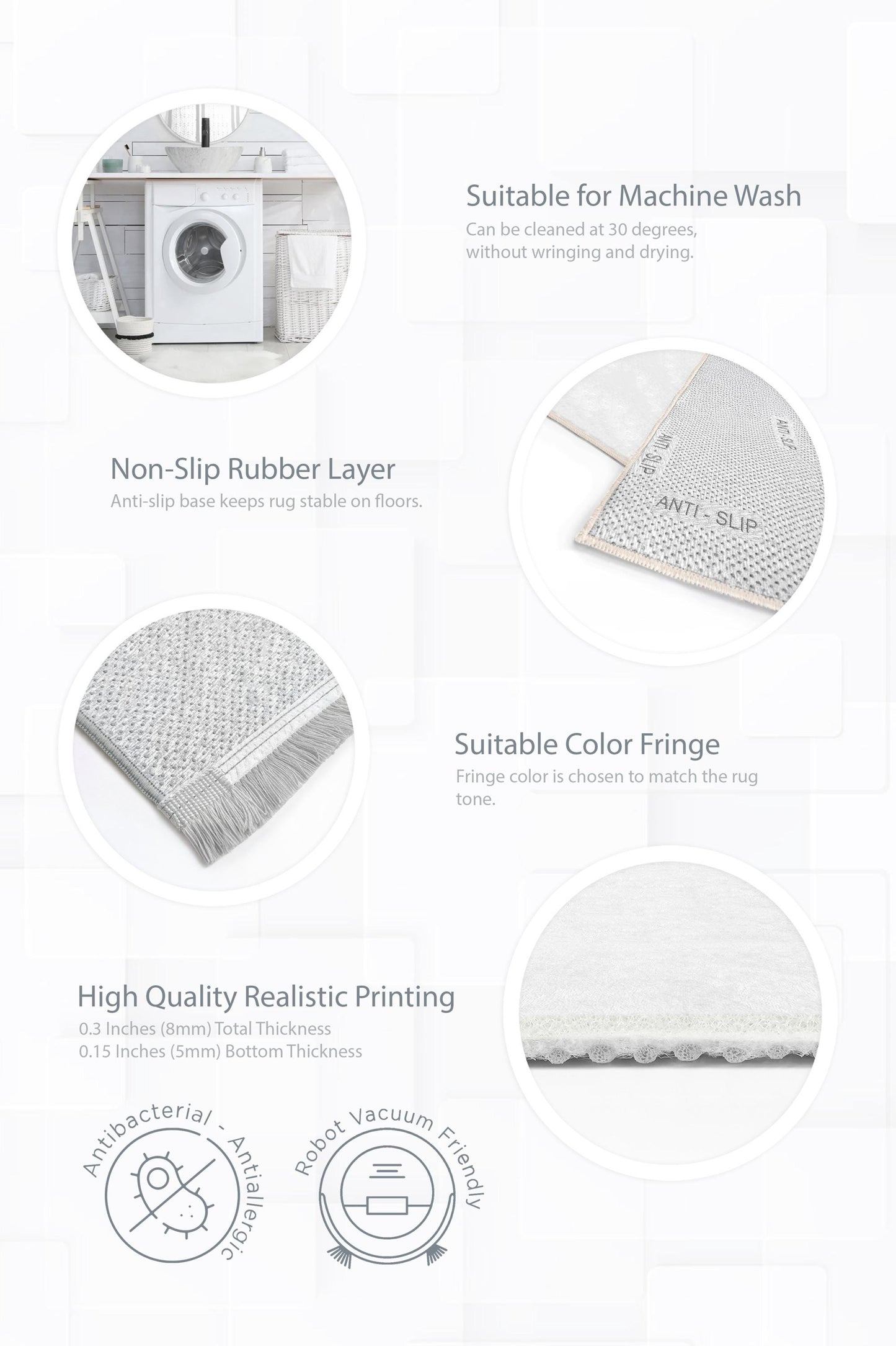 Abstract Moon and Rainbow Rectangular Area Rug, Modern Floor Mat, Decorative Home Rug, Boho Chic Rug for Living Room