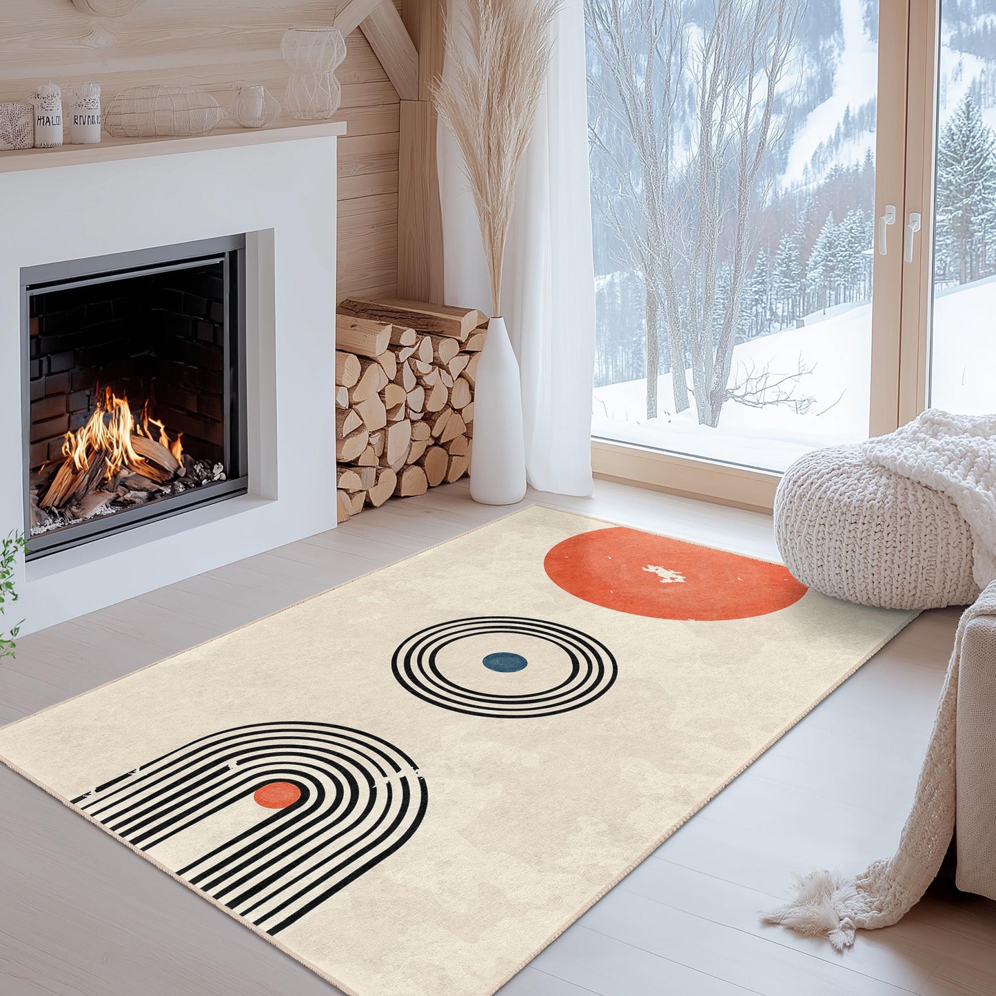 Geometric Pattern Modern Rectangle Area Rug, Abstract Design Area Rug, Living Room Rug, Bedroom Rug, Stylish Home Decor