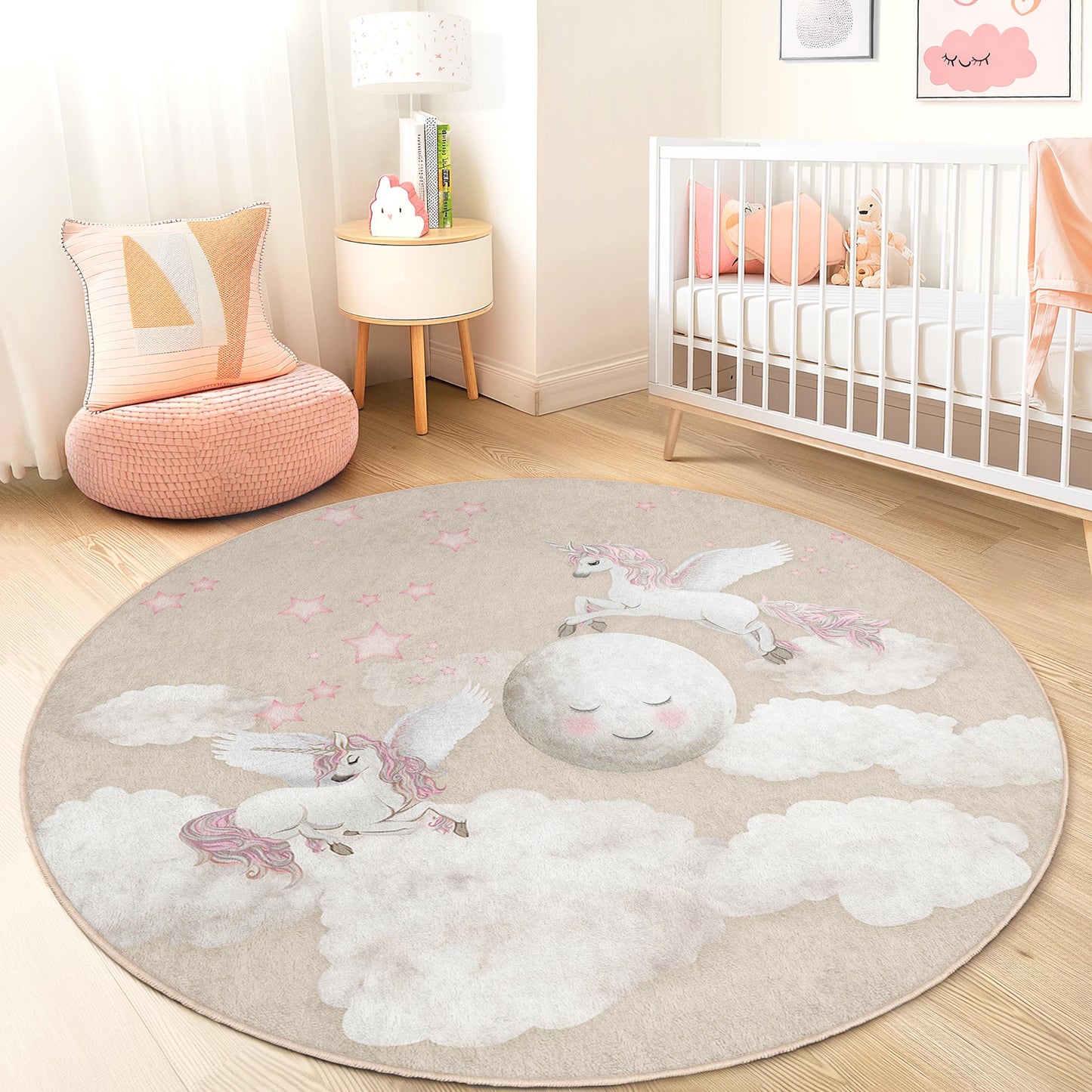 Dreamy Unicorn Kids Rug: Magical Nursery Play Mat