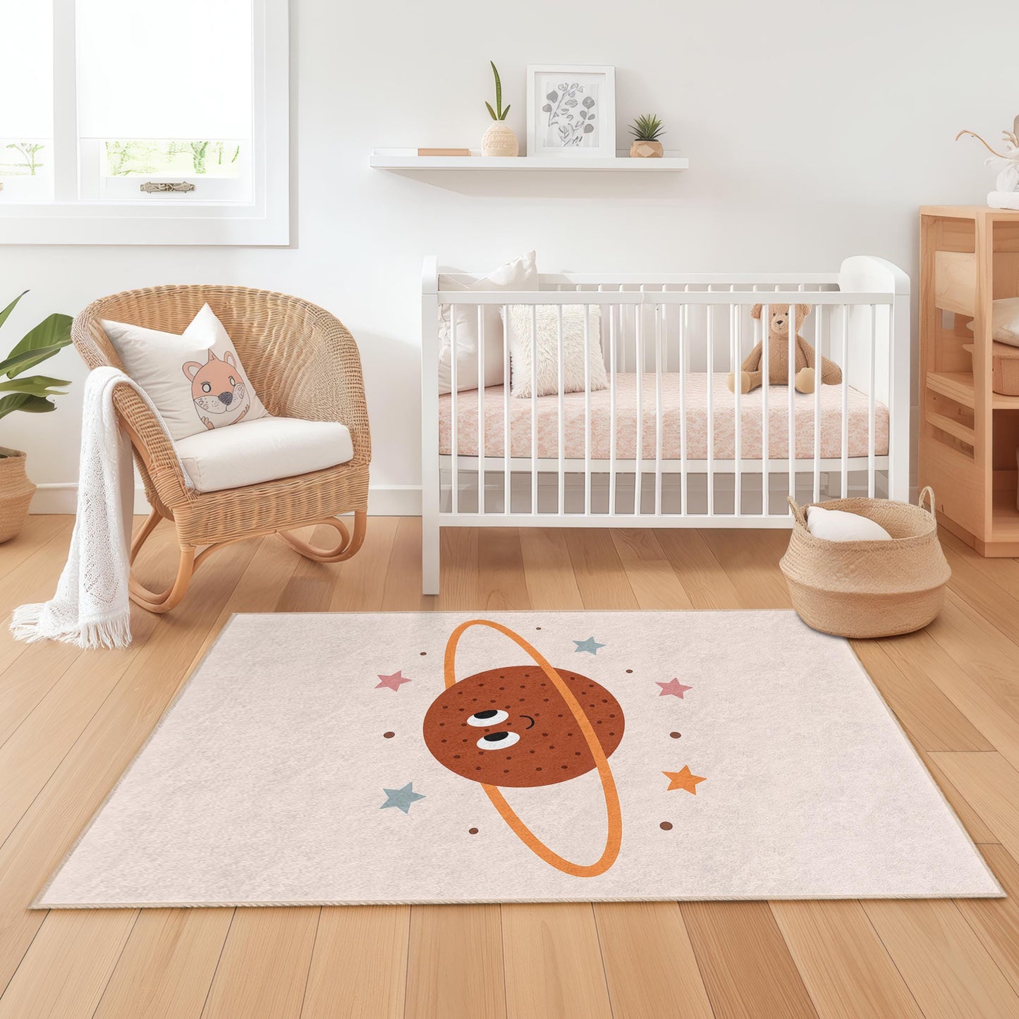 Planet Kids Rug: Fun Space Playroom Carpet